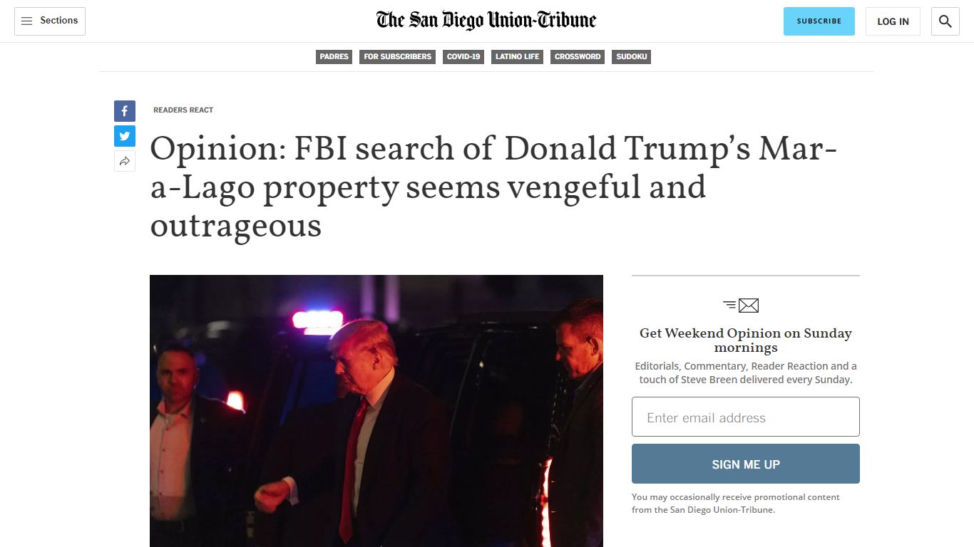 Opinion: FBI search of Donald Trump's Mar-a-Lago property seems ...